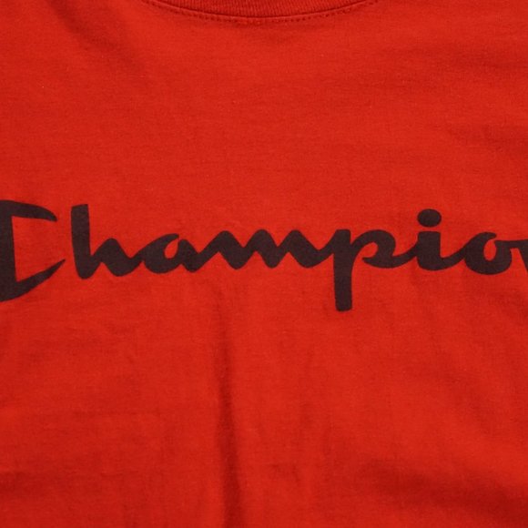Champion Heritage Script Long Sleeve T-Shirt for Men, Red Medium - Picture 3 of 5